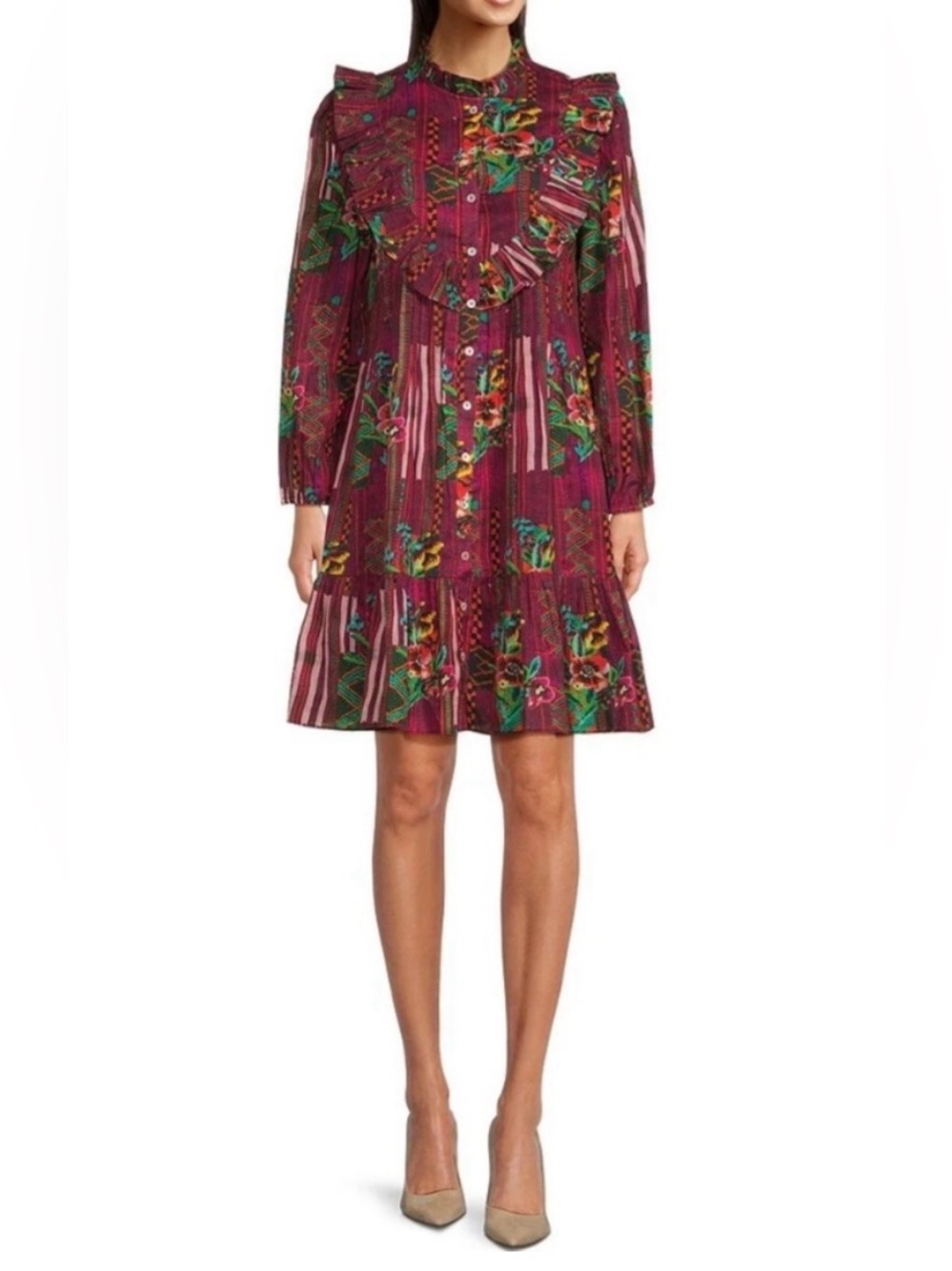 NWT Ro’s Garden Roma Campeche Ruffle Mini Dress Small 🥰